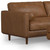 89" Brown Leather Sofa With Ottoman