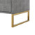 21" Gray and Gold Wood Frame End Table With Two Drawers
