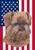 Brussels Griffon Uncropped - Best of Breed American Flags House and Garden Size