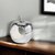 13" White and Silver Buffed Aluminum Tabletop Sculpture