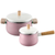 Enamel Milk Pot Ceramic Saucepan with Lid Stockpot