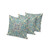 Set of Three Light Green And Yellow Botanical Indoor Outdoor Throw Pillow