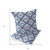 Set of Two Gray Blue And Pink Floral Indoor Outdoor Throw Pillow
