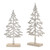 Set of Two Gray And Beige Aluminum Tabletop Sculpture