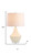 25" Clear Novelty Table Lamp LED With Drum Shade