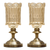 Transparent Glass Flower Vase with Metal Base Filler Vase