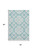 5' X 8' Teal And Ivory Geometric Washable Area Rug With UV Protection
