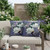 Set of Two Dark Green And Gray Floral Indoor Outdoor Throw Pillow