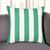 18" Green and White Striped Throw Pillow Cover