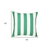 18" Green and White Striped Throw Pillow Cover
