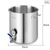 Stainless Steel L No Lid Brewery Pot With Beer Valve *