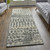 8' Gray Taupe and Ivory Wool Abstract Hand Knotted Runner Rug