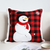 Holiday Snowman Decorative Pillow Covers Buffalo Plaid