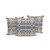 Set of Three Beige Blue And White Botanical Indoor Outdoor Throw Pillow