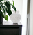 14" Silver Faux Crystal Apple Sculpture