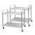 Tier  Stainless Steel Kitchen Dinning Food Cart Trolley Utility Round 