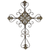 29" Gray Metal Scroll Design Gray Hanging Cross Wall Decor