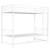 White Twin Over Twin Metal Bunk Bed With Storage