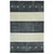 9' X 12' Charcoal And Ivory Wool Striped Hand Woven Area Rug