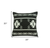 20" X 7" X 20" Southwest Black Cotton Pillow Cover With Poly Insert