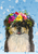 Border Collie - Hippie Hound Studios Summer Crown  House and Garden Flags