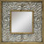 39" Light Brown Wood Square Accent Mirror