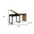 63" Natural and Black Wood and Metal Writing Desk