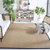 5x8 Feet Beige Basketweave Natural Seagrass Border Area Rug