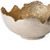 Set of Two Gold And Silver Aluminum Decorative Bowls