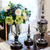 Clear Glass Flower Vase with Lid and Transparent Filler Vase