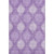 8' X 10' Plum And Ivory Ikat Washable Area Rug With UV Protection