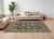 8' X 10' Taupe and Gray Wool Floral Hand Knotted Area Rug