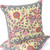 Set of Two Yellow Pink Orange And Gray Peacock Indoor Outdoor Throw Pillow