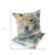 Set of Two Yellow Orange And Blue Bird Indoor Outdoor Throw Pillow