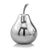 11" Silver Buffed Aluminum Decorative Pear Tabletop Sculpture