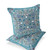 Set of Two Blue Beige And White Botanical Indoor Outdoor Throw Pillow