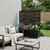 47" X 47" Black Galvanized Metal Rectangular Planter Box