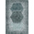 8' X 10' Teal And Ivory Geometric Washable Area Rug With UV Protection