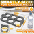 Silicone Egg Rings for Frying Eggs 16.5 x8.9 inch 6 Ring Removable Silicone Egg Molds for Griddle 12 Shapes 6 Round & 6 Square Non Stick & Heat Resist