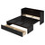 Espresso Wood Full Murphy Bed With USB And Drawers