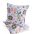Set of Two Purple And Yellow Peacock Indoor Outdoor Throw Pillow
