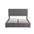 Gray Tufted Faux Leather Upholstered Queen Bed Frame