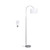 66" White Metal LED Floor Lamp With White Fabric Drum Shade