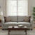 Set of Two Brown And White Medallion Cotton Throw Pillows with Tufts