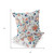 Set of Two White And Orange Peacock Indoor Outdoor Throw Pillow