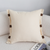 Modern Cream Leather Tab Detail Textu Pillowcase