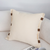Modern Cream Leather Tab Detail Textu Pillowcase