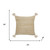 20" Beige And White Jute Throw Pillow with Tassels