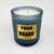Private Label Candles Blue Floral Cut Pattern Gold Lids