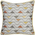 Set of Two Gray and Yellow Geometric Poly Cotton Blend Throw Pillow Cover